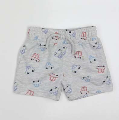Dunnes Stores Jungen grau geometrisch Baumwollshorts Outfit/Set Größe 6-9 Monate Krawatte -