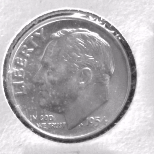 1954 D ROOSEVELT DIME 10 Cent 10C SILVER LOW TO MID MS GRADE KM# 195 EB#3041