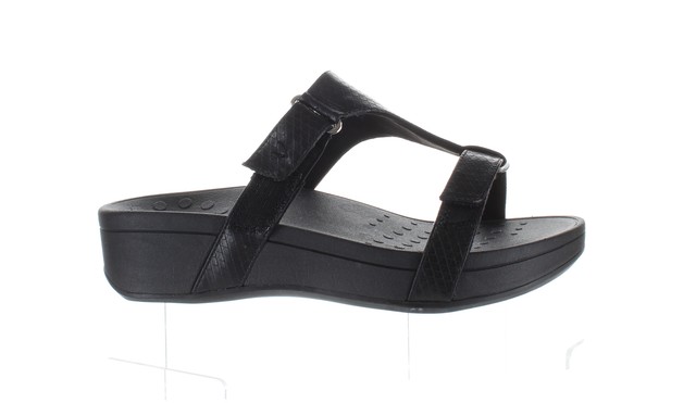 Vionic Womens Pacific Ellie Snake Print T Strap Sandals US Size 9 Black for sale online | eBay