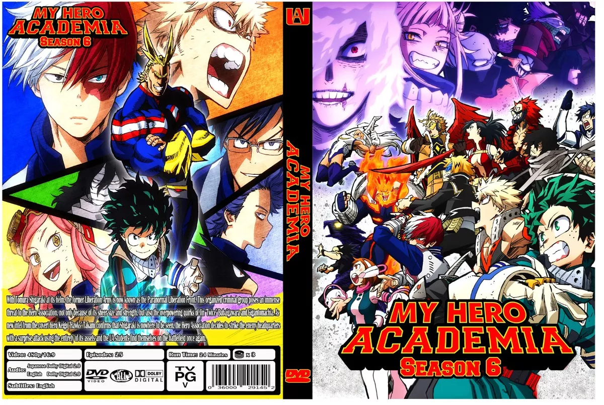 My Hero Academia (Boku No Hero Academia) Season 6 Ep1-25 Anime DVD [English  Dub]