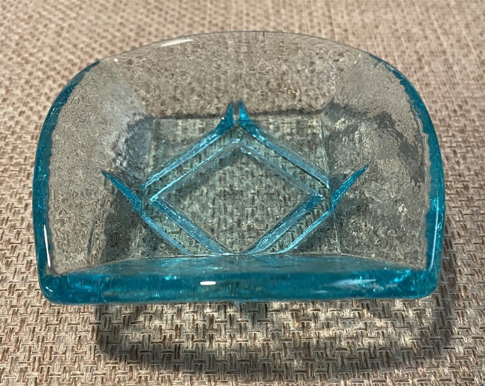 Fire and Light Trinket Cache Dish Recycled Glass AQUA Flawless Arcata