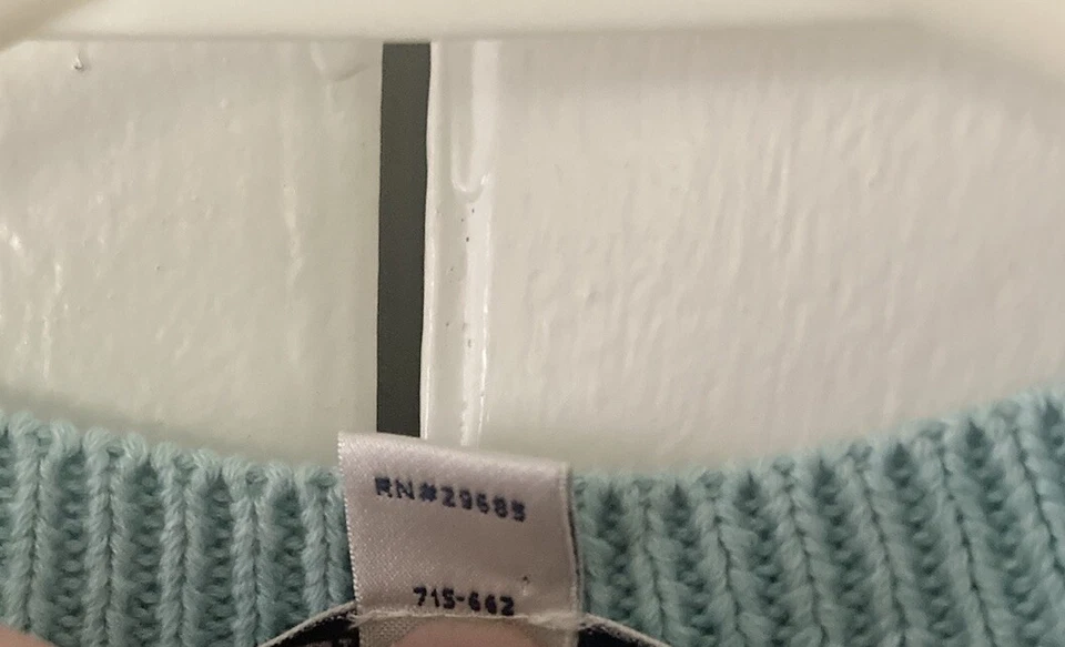 Pendleton Mujer Suéter Chaleco Grande Algodón Tejido con Cable Botón Verde Mar Foto 3 de 4