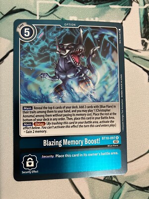 Blazing Memory Boost! BT10-097 R Digimon CCG | Xros Encounter Near Mint English