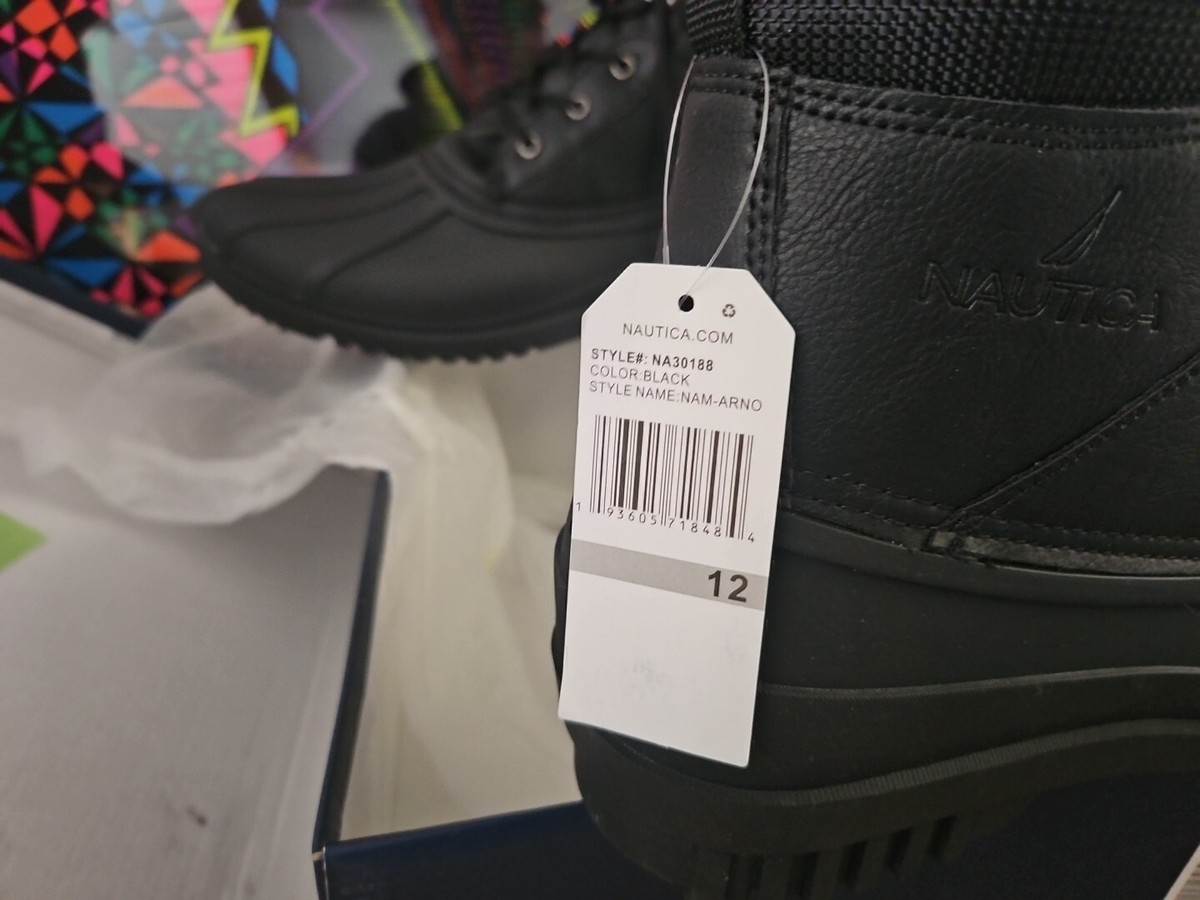 Nautica Nam-ARNO Black Lace Up Boots Men display picture 2