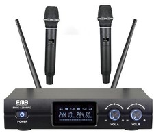 EMB Dual Handheld Wireless Professional Microphone w/Receiver for Karaoke