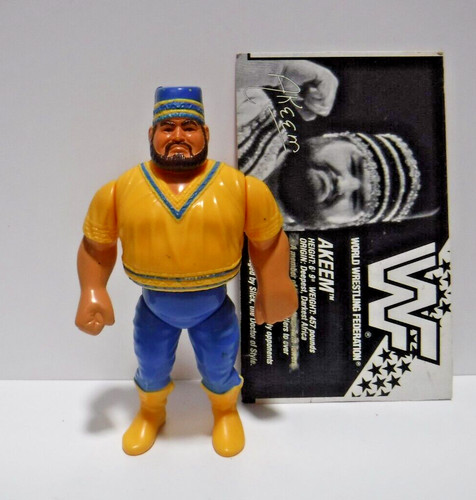 Akeem WWF Hasbro Titan Sports 1990 Vintage 5 Figur...