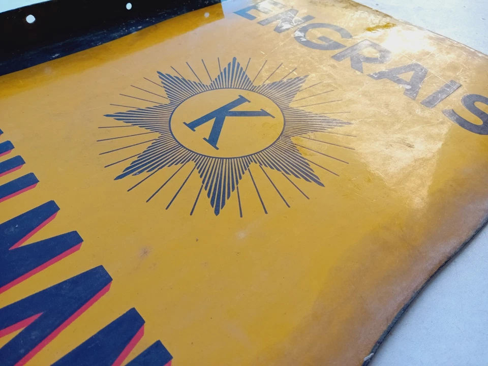 Ancienne plaque émaillée publicitaire Engrais KUHLMANN agricole chimique azoté - Photo 3/4