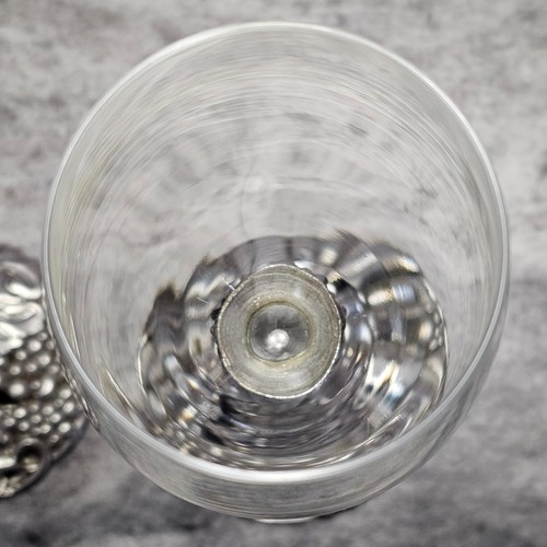 2ct Pewter Wine Glasses Grapevine B. Chaudron Val David Etain Zinn Pewter Canada - Picture 13 of 18