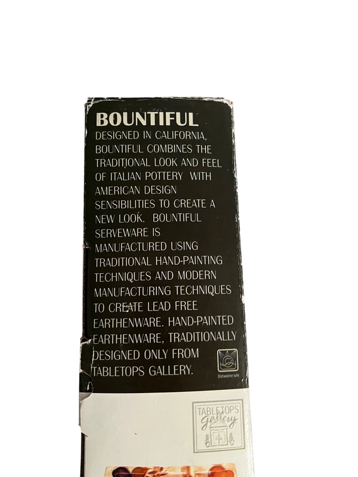 Tabletops Gallery Bountiful Entertaining Platters NEW Set Of 2 Rectangular, Oval - Image 3 of 4