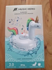 Music Hero Wireless Speaker Wasserdichter Lautsprecher mit Einhorn und Luftpumpe