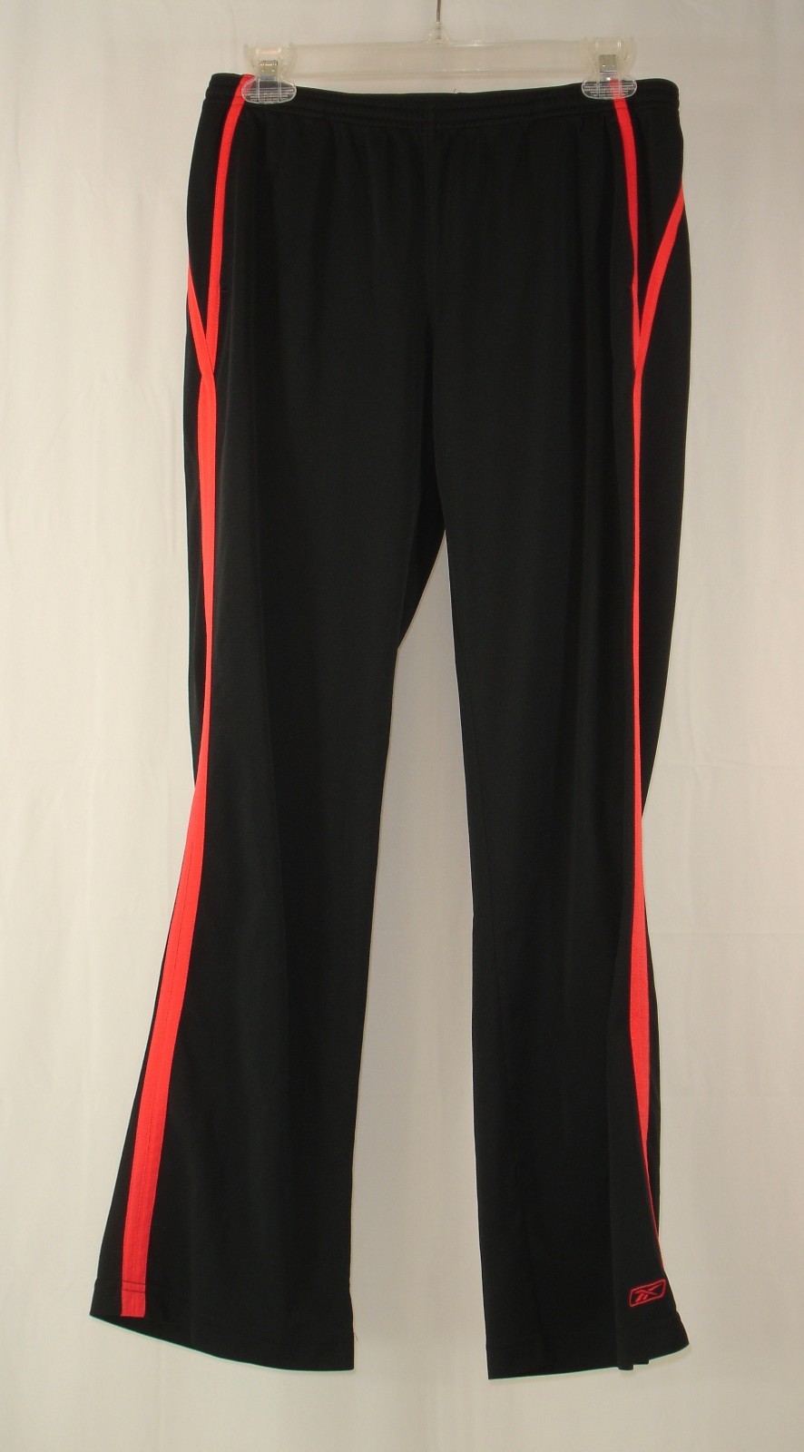 Reebok Unlined Women's Track Pants Black Red Stripe US S UK 10 Yoga Running  thumbnail 4