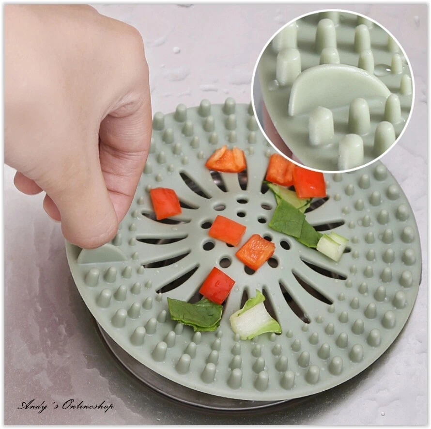 Abflussschutz Abfluss Sieb Abdeckung mit Saugnapf Haarfänger Dusche Küche - Bild 2 von 4