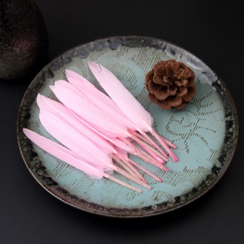 100pcs Straight Goose Feather Craft DIY Hat Performance Costume Stage Material - Picture 8 of 18