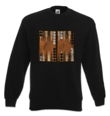 Backgammon Board Sweatshirt Pullover Game Gamer Retro Geek Nerd Dice Dices