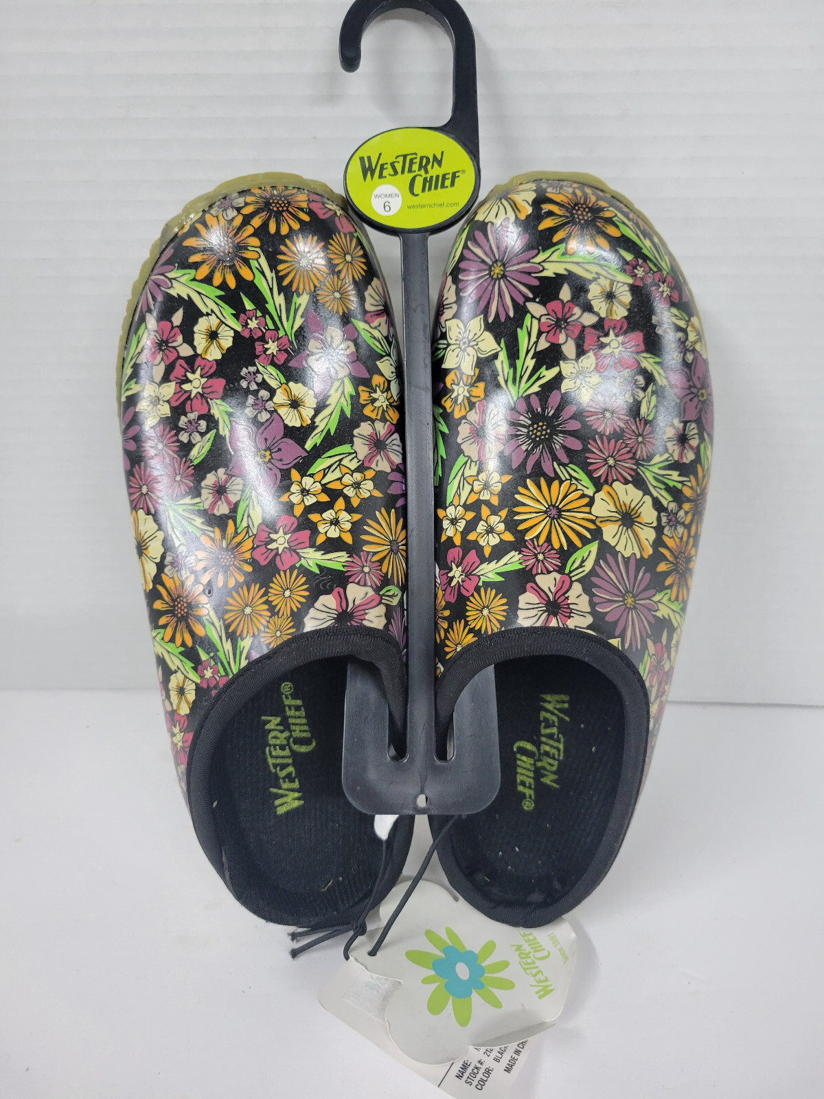 NEW! Western Chief Women's Retro Daisy Party Garden Slip On Clog Size 6