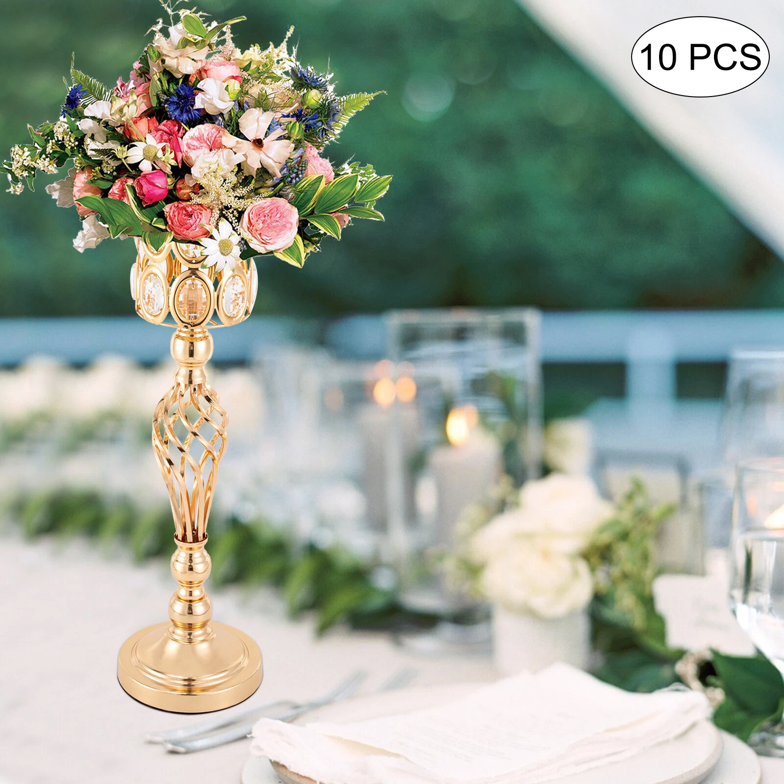 10 PCS Flower Holder Flower Vase Centerpieces Stand for Party Table Centerpiece