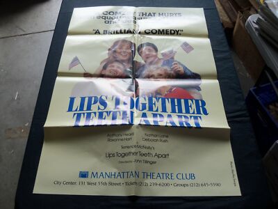 1991 LIPS TOGETHER TEETH APART MOVIE POSTER - NATHAN LANE & ANTHONY HEALD- P 525
