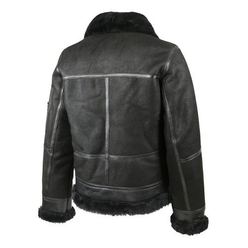 Chaqueta de hombre Hollert B16 chaqueta de piel de cordero chaqueta de invierno chaqueta de aviador - Imagen 36 de 38
