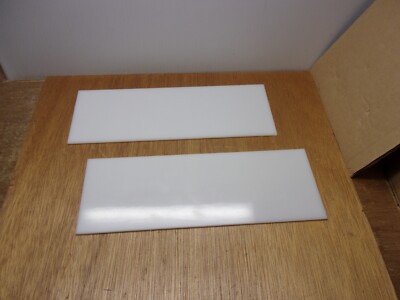 (Qty.2) 1/8'' Thickness X 4-1/4'' X 11-7/8'' HDPE Sheet Flat Stock White 0.125''