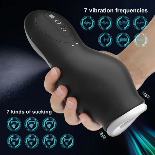 For Men Male Automatic Mastubator Pussy Blowjob Sucking Vibrator Cup Strong Toy - Picture 6 of 14