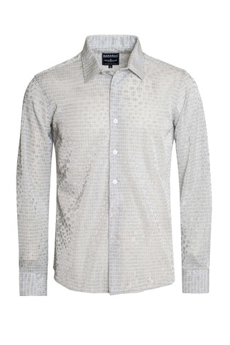 Frank & Eileen Shirt Mens Large Paul Linen Polka Dots Blue Long