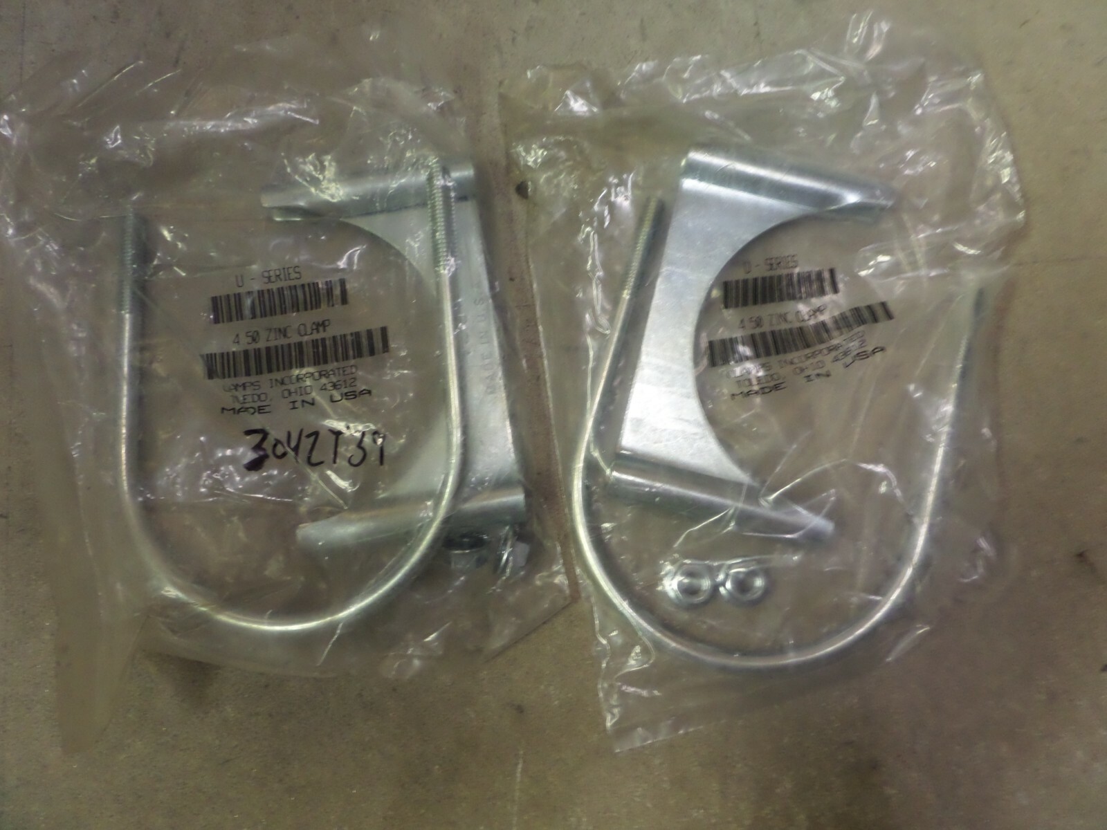 (2) Clamps Incorporated USeries 4.50 Zinc Clamp Lot of 2 New eBay