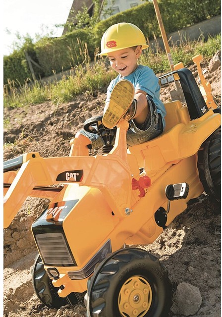 rolly toys cat construction pedal tractor backhoe loader