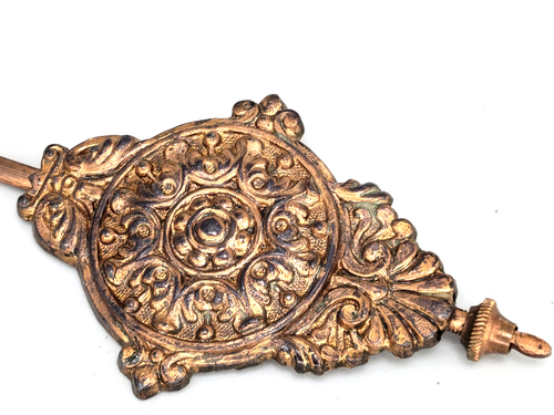 Antique  Ingraham Wall Clock Brass Pendulum  3.8oz USA - Picture 2 of 4