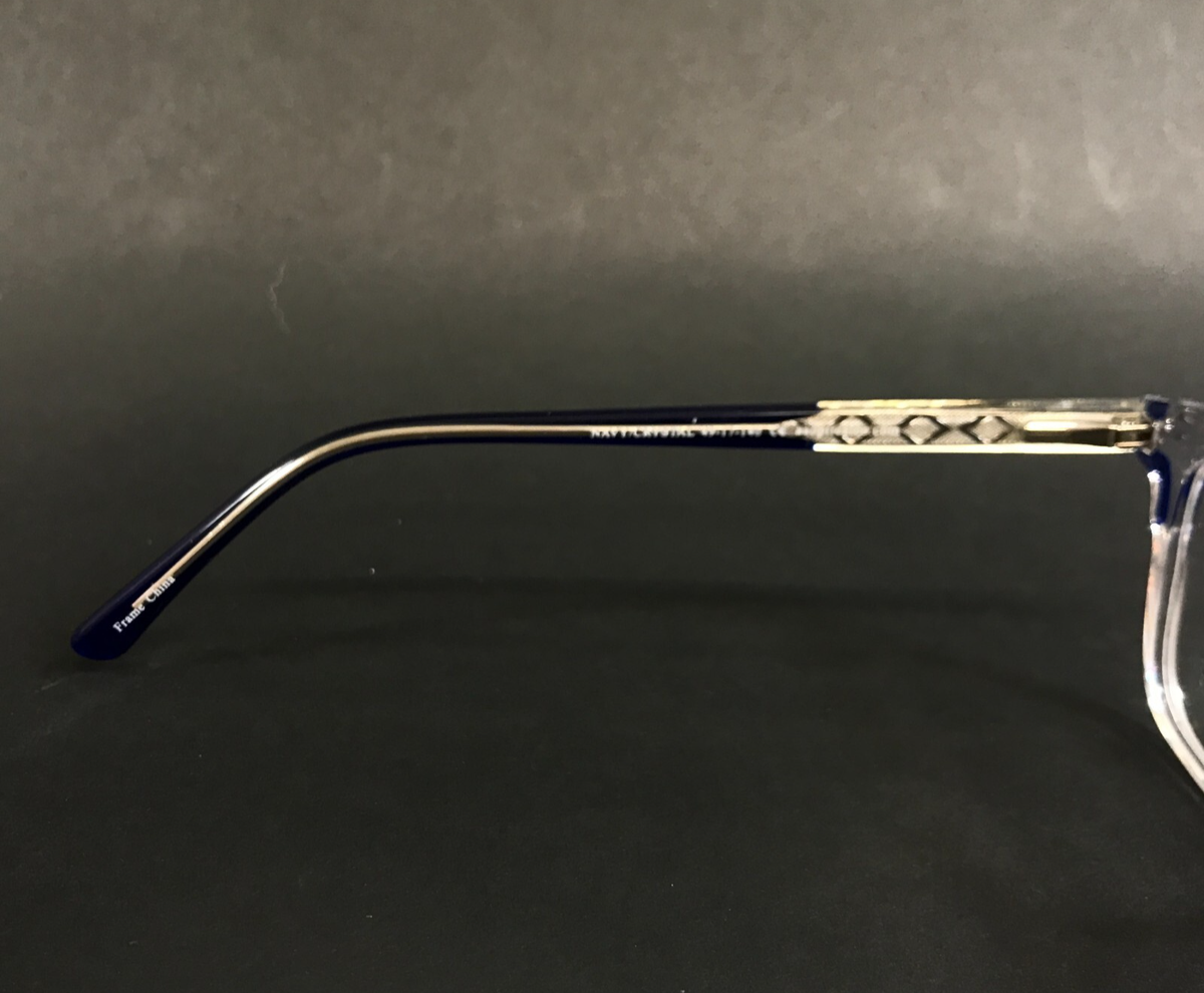 Seventy One Eyeglasses Frames ALMA NAVY/CRYSTAL Clear Blue Cat Eye