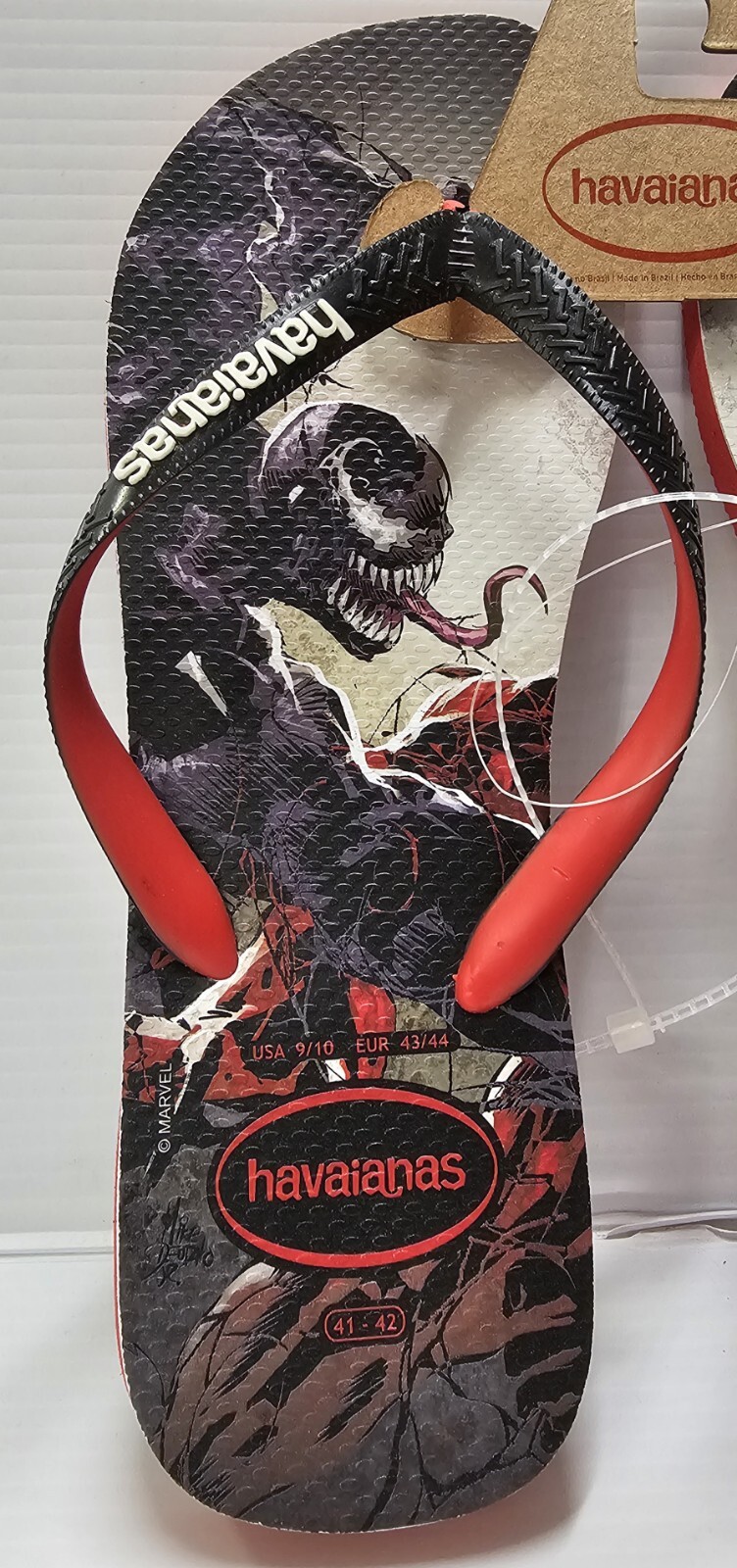 Venom Vs. Carnage Havaianas & Marvel Comics Size 9 Flip Flops Sandals NEW w/Tags