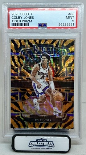COLBY JONES RC 2023-24 PANINI SELECT CONCOURSE TIGER PRIZM 83 SSP MINT PSA 9 - Picture 2 of 3
