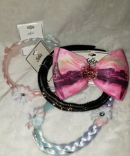 NEW Justice Girl's lot of headbands hair accessories Rhinestone Braid Paris Clip