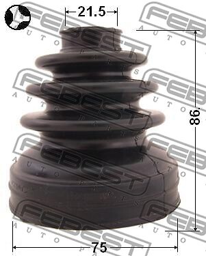 0215-P12QG16T FEBEST Bellow, drive shaft for NISSAN