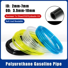 Gasoline Pipe Polyurethane Fuel Tube Petrol Diesel Oil Line Hose Tubing ID 2-7mm