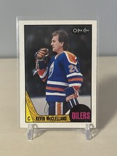 1987-88 O-Pee-Chee #201 Kevin McClelland - NHL Hockey Card