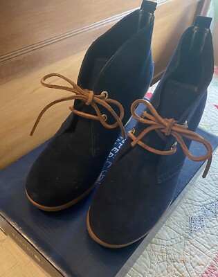 Sperry Top Sider ankle boots, Navy Suede Size 9 | eBay