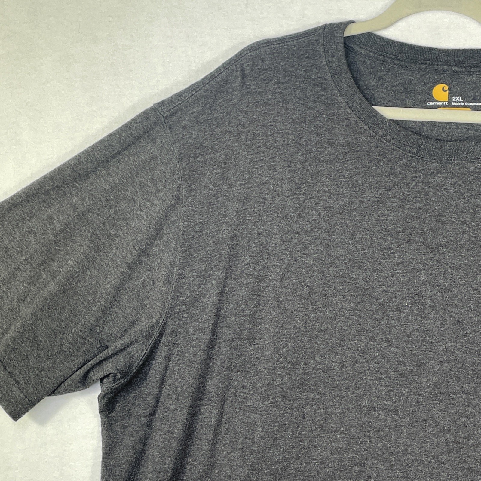 Carhartt Men's Dark Gray Original Fit Pocket T-Shirt 2XL Cotton (Hole In Front ) thumbnail 3