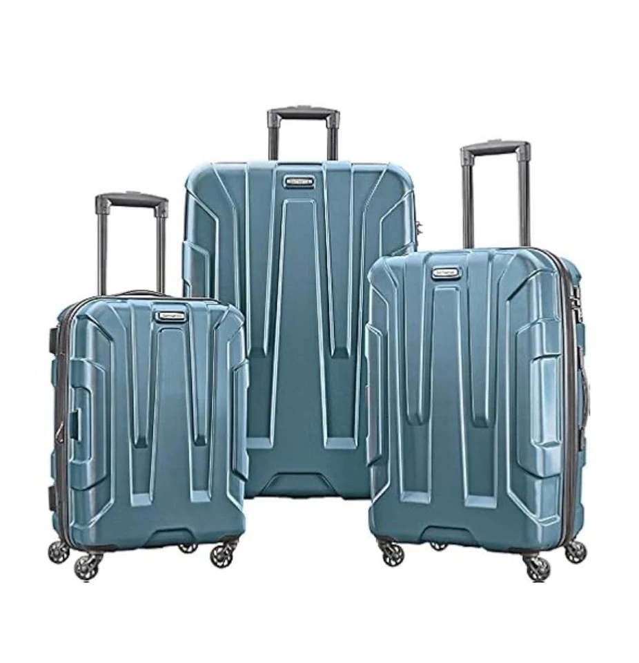 新秀丽中心硬质可扩展行李箱带万向轮,蓝绿色,3 件 — 第 3/4 张图片