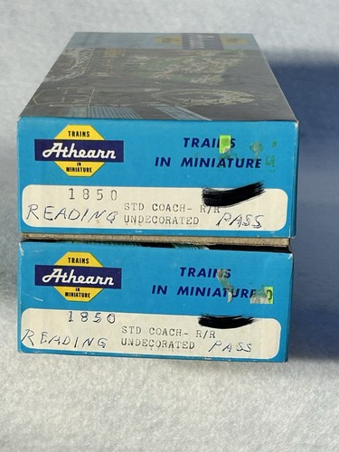 Nice Athearn Reading RR Custom Painted Heavyweight Passenger 2 Car Set HO - Picture 3 of 4