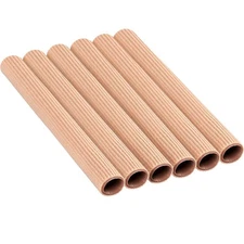 Open Gel Finger Toe Tubes 6 Pcs Fabric Gel Lined Cushion Sleeve Protector for...