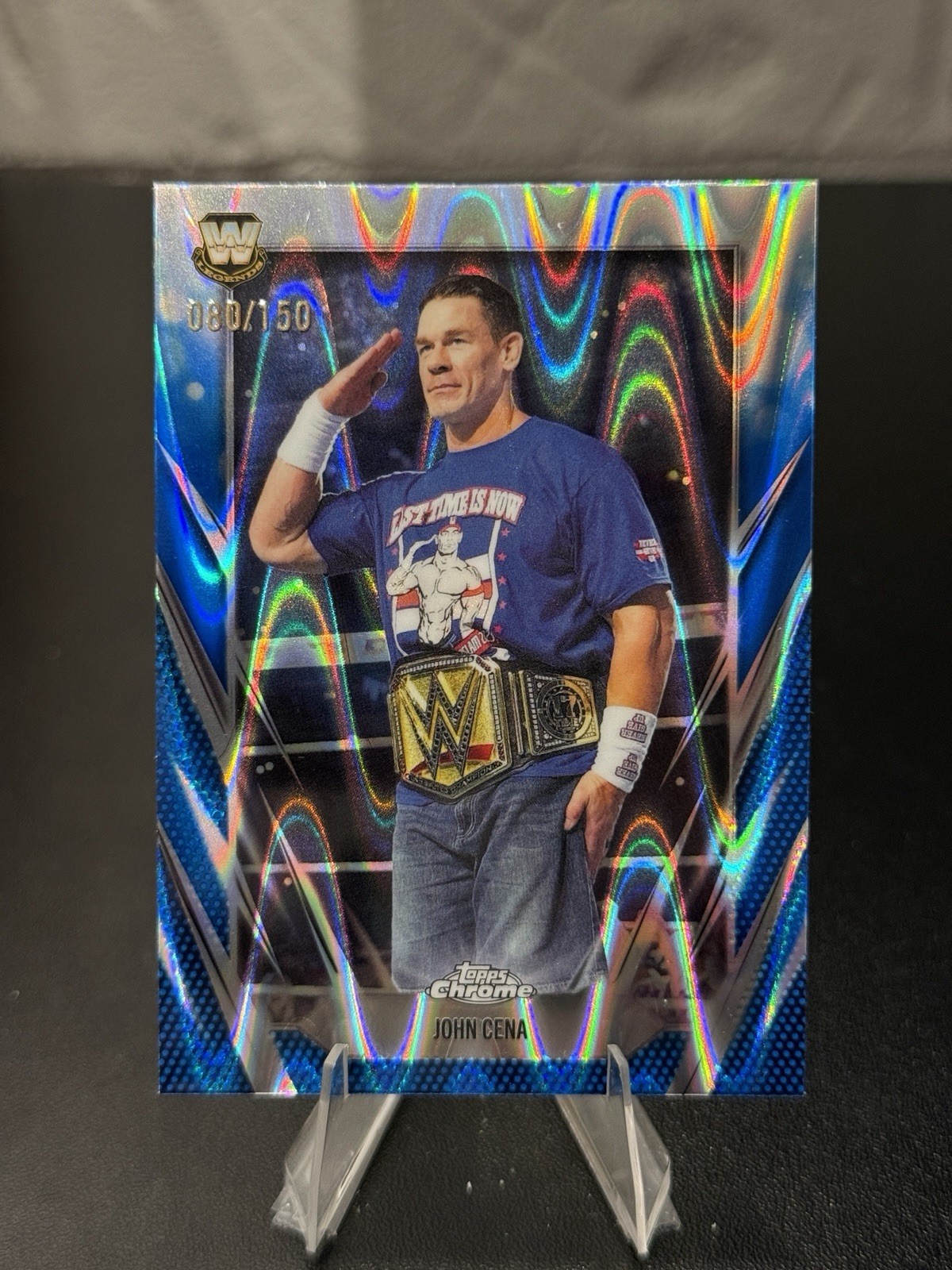 2026 Topps Chrome WWE John Cena #2 BLUE RAYWAVE REFRACTOR /150