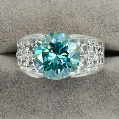 #ad 4.75 Ct Certified Blue Diamond Solitaire Ring Free Diamond Studs. Free Tariffs. $150.00