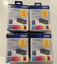 4 PK - Brother LC103CL XL Color Ink Cartridge Cyan Magenta Yellow - 12 Total New