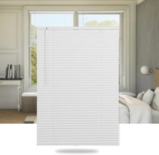 Cordless Mini Blinds Aluminum Venetian Blind Horizontal Window Shades, 1" Slat