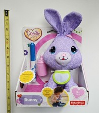 NEW 2013 FISHER PRICE DOODLE BEAR PURPLE BUNNY DOLL - MATTEL DRAW BABY TOY SET