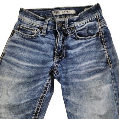 BKE Denim Jeans Mens 26S Blue Asher Straight Leg Contrast Stitch Y2K Boho Hippie