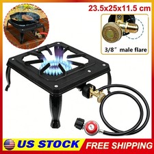 Outdoor BBQ Propane Single Burner Stove Propane Cooker Gas Camping Cooker w/Hose