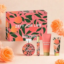 Zest for Life EDP kensie Gift Set of 4 Fresh, Grooming & Floral Fragrance Women