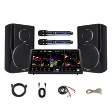 InAndOn Home Complete Karaoke Machine Touchscreen with Duet Mic and Speaker