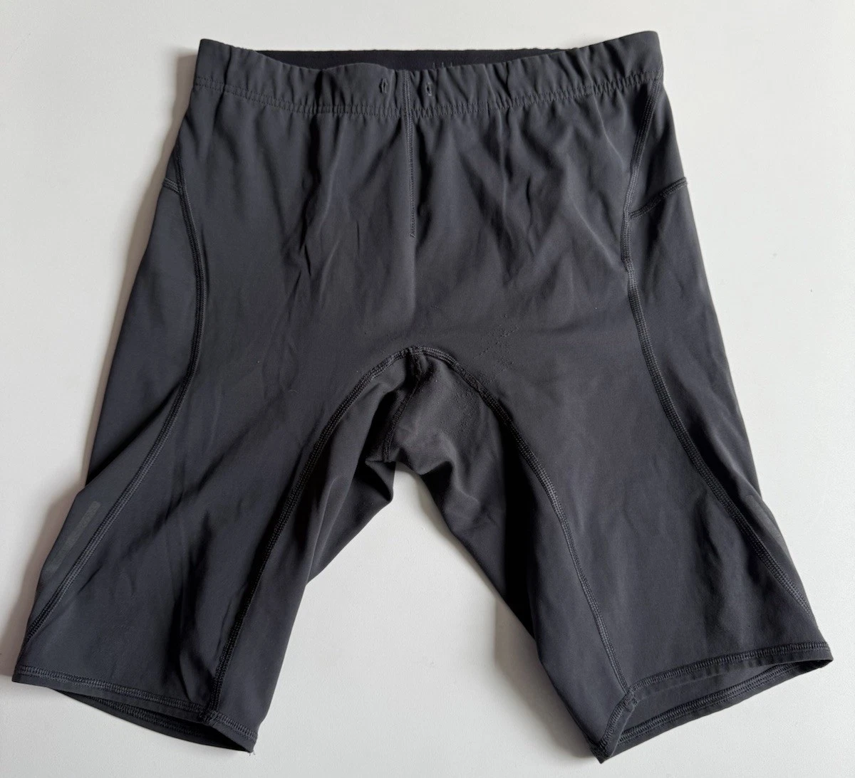 Lululemon Men Biker Gorp Cycle Biking Athletic Gray Shorts Large